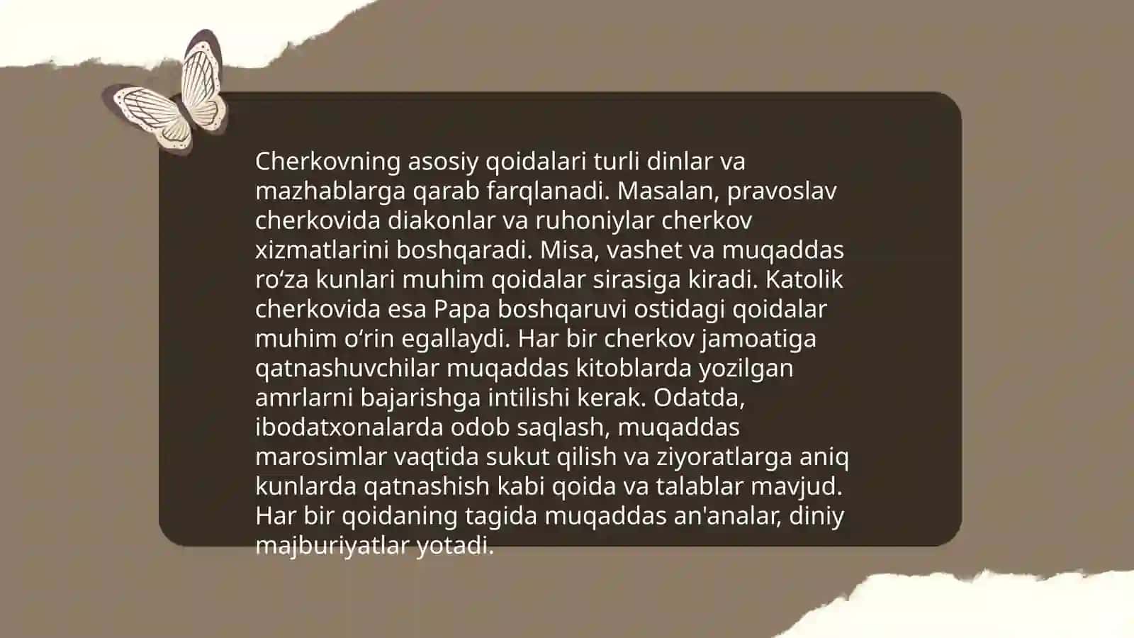 Ma'had, cherkov va sinagoga haqida maʼlumot 4