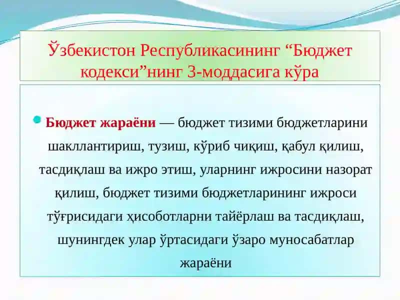 Бюджетни ижро этиш 4