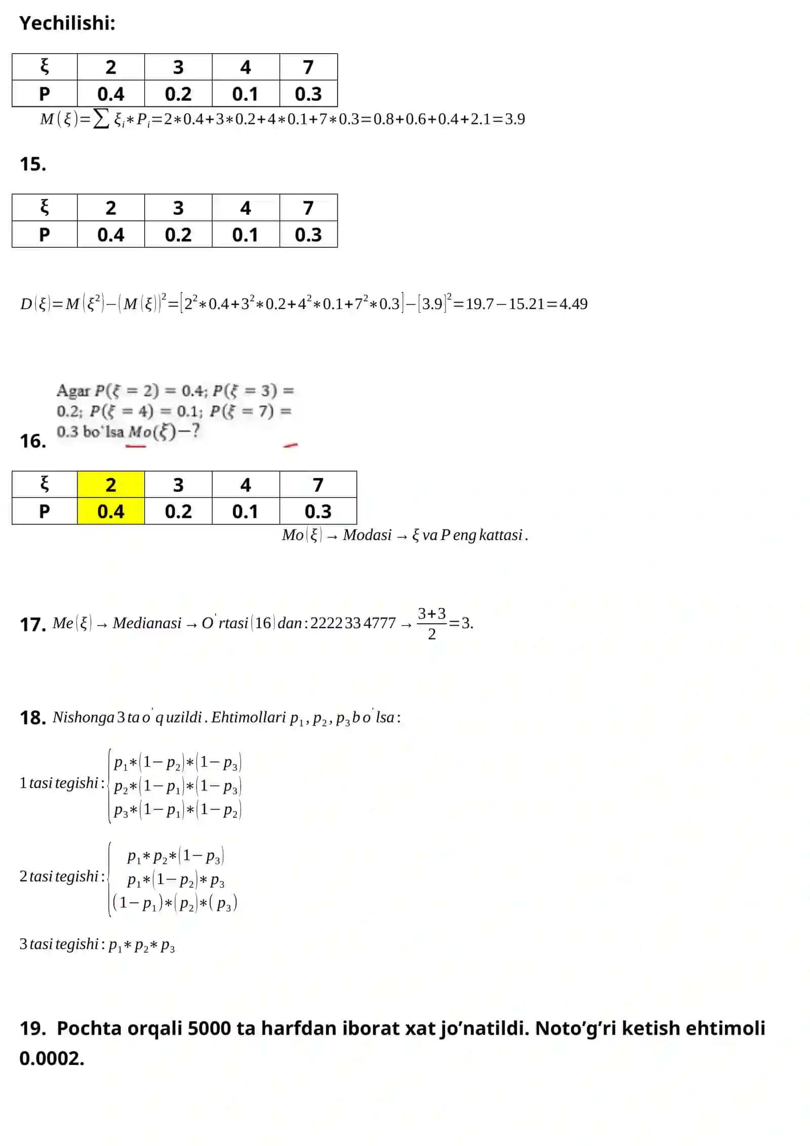 Formulalar (Qisqa ma’lumotnoma) 4