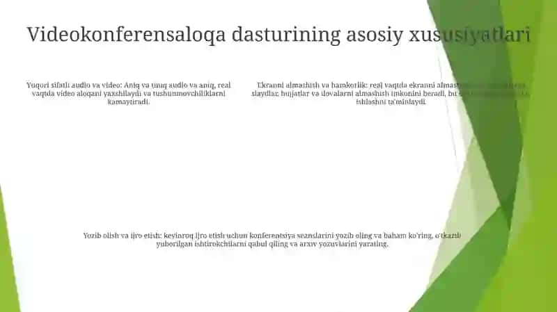 Videokonferensiya Aloqaning Dasturiy TaʼMinoti 4
