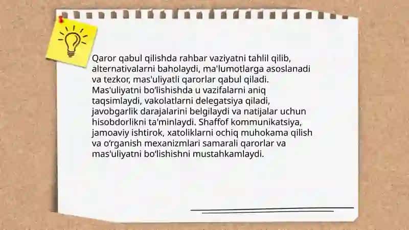 Raxbarning ishbilarmonlik va shaxsiylik xususiyatlari 4