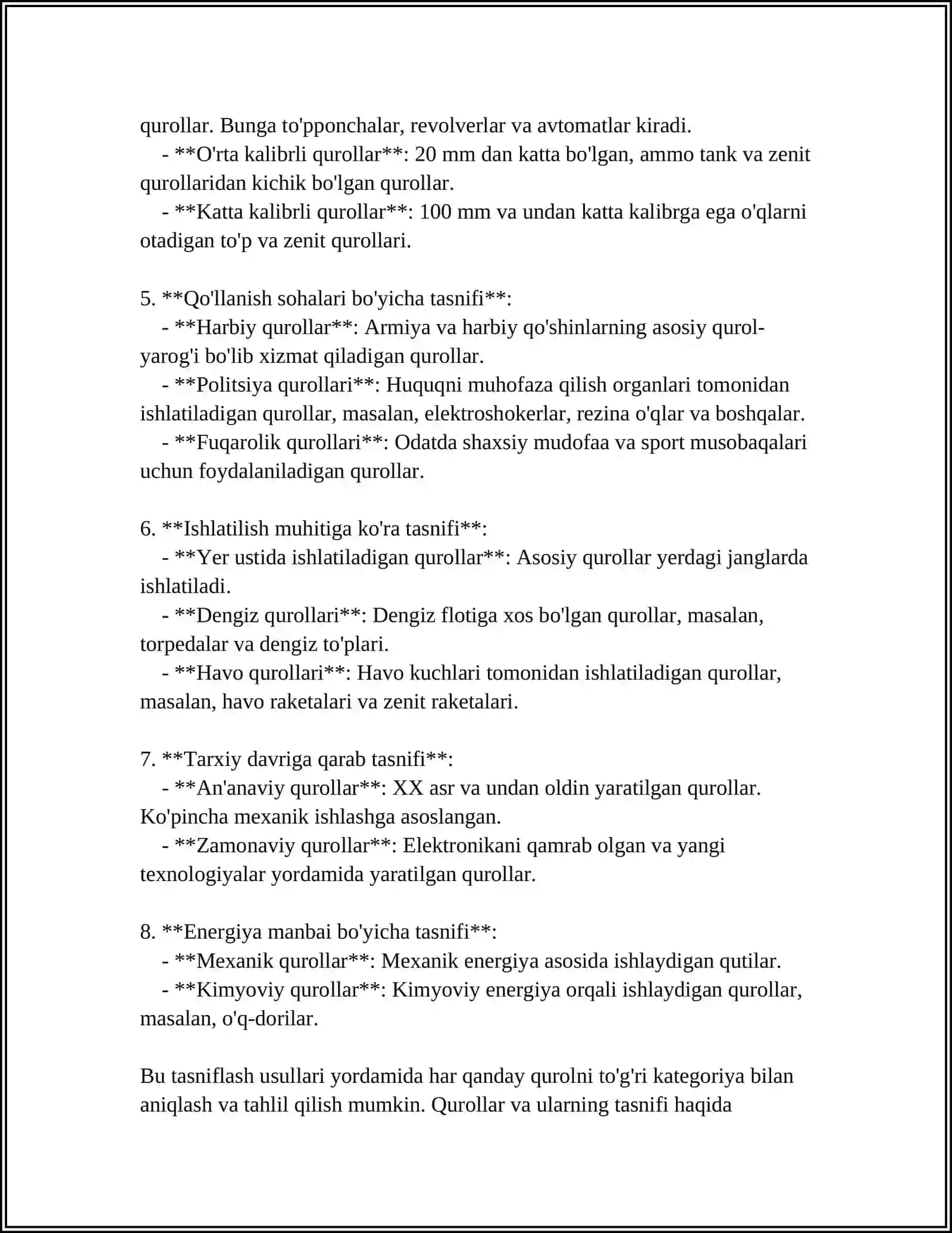 QUROLLDAN OTISH ASOSLARI VA QOIDALARI 4