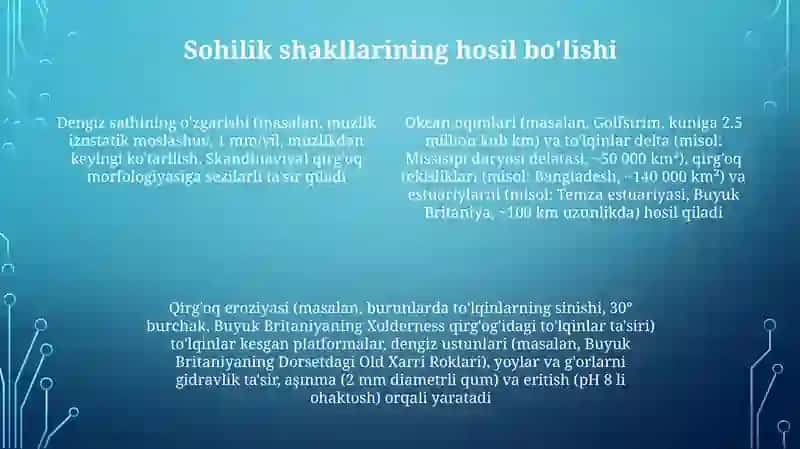 Dengiz va okeanlarning geologik ishi 4
