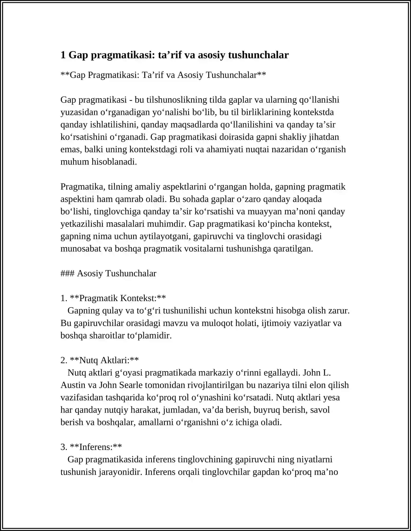 SENTENCE PRAGMATICS. PRAGMATIC SYNTAX. PRAGMATIC TYPES OF SPEECH 4