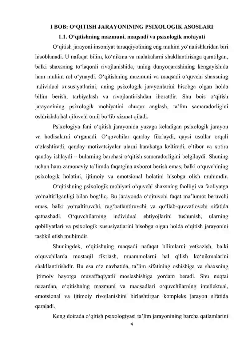 O‘QITISH JARAYONINING PSIXOLOGIK ASOSLARI 4