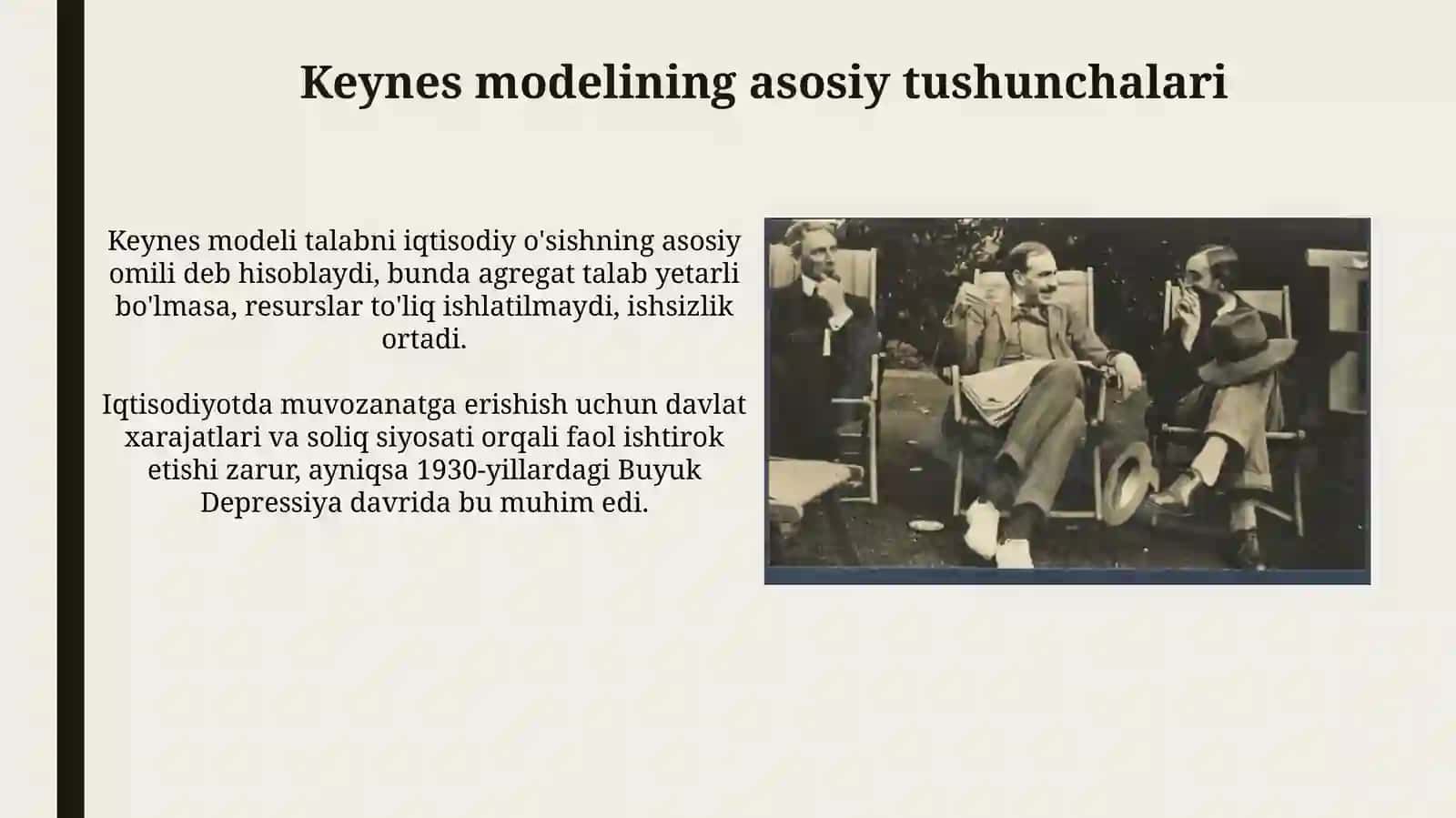 Keynes iqtisodiy o'sish modeli 4
