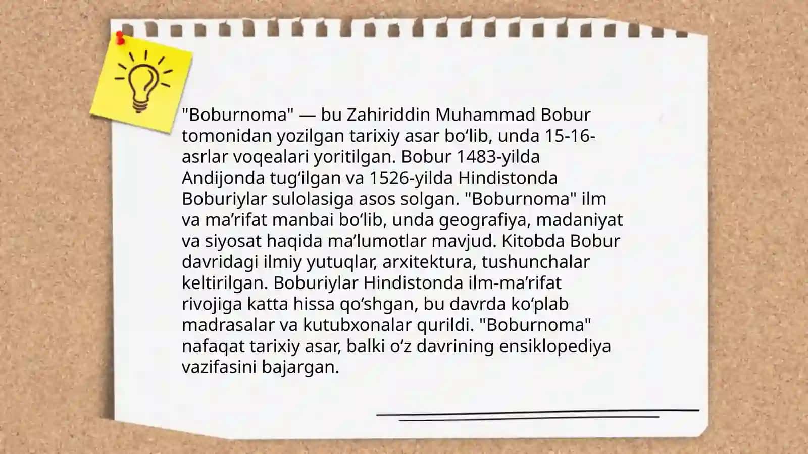 "Boburnoma" ning tarbiyaviy ahamiyati 4
