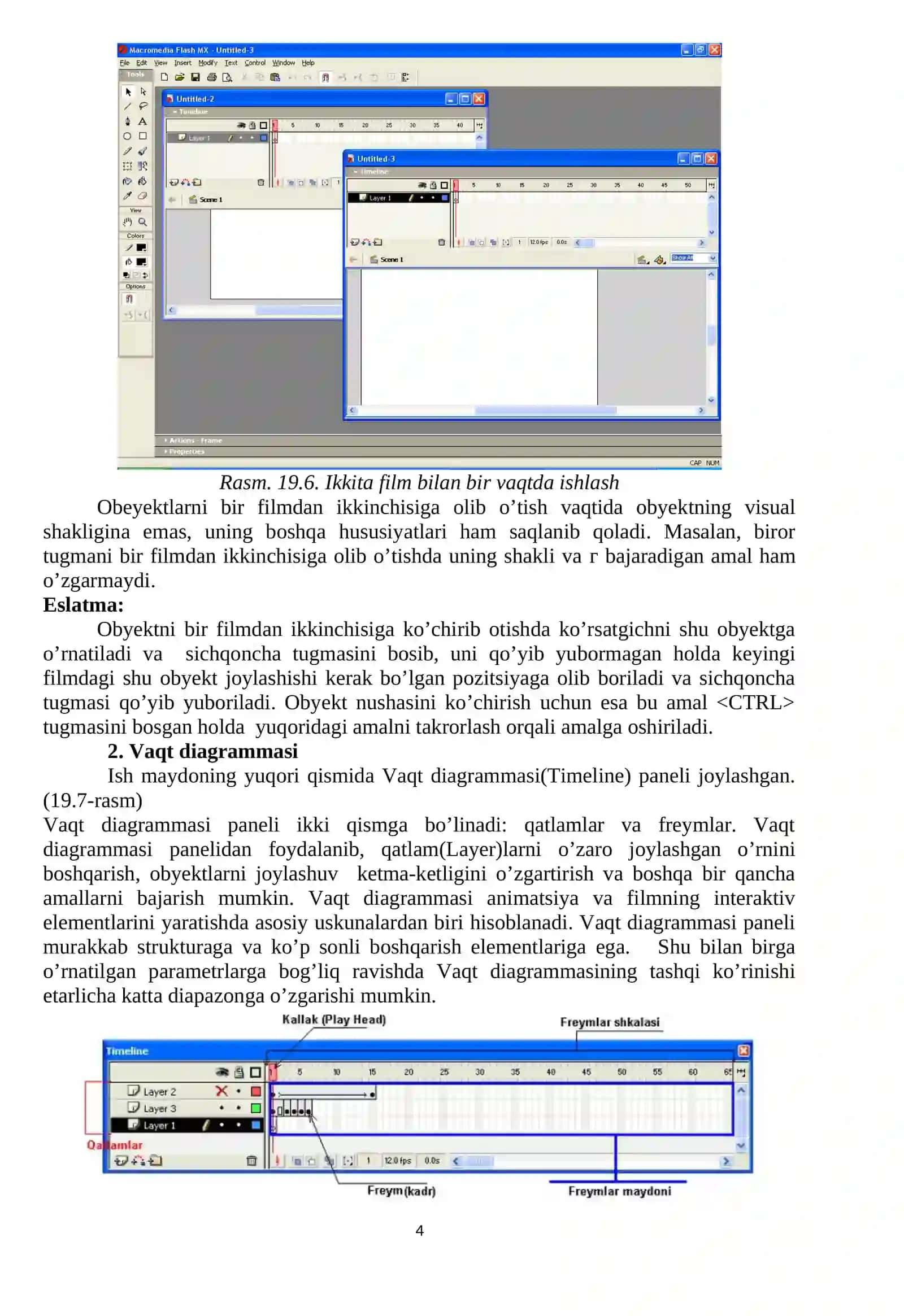 Flash MX da ishlash asoslari 4