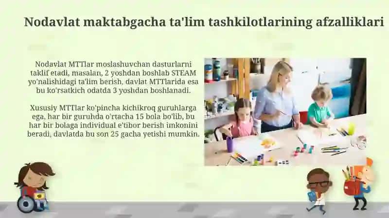 Nodavlat maktabgacha ta'lim tashkilotlarini tashkil etish 4