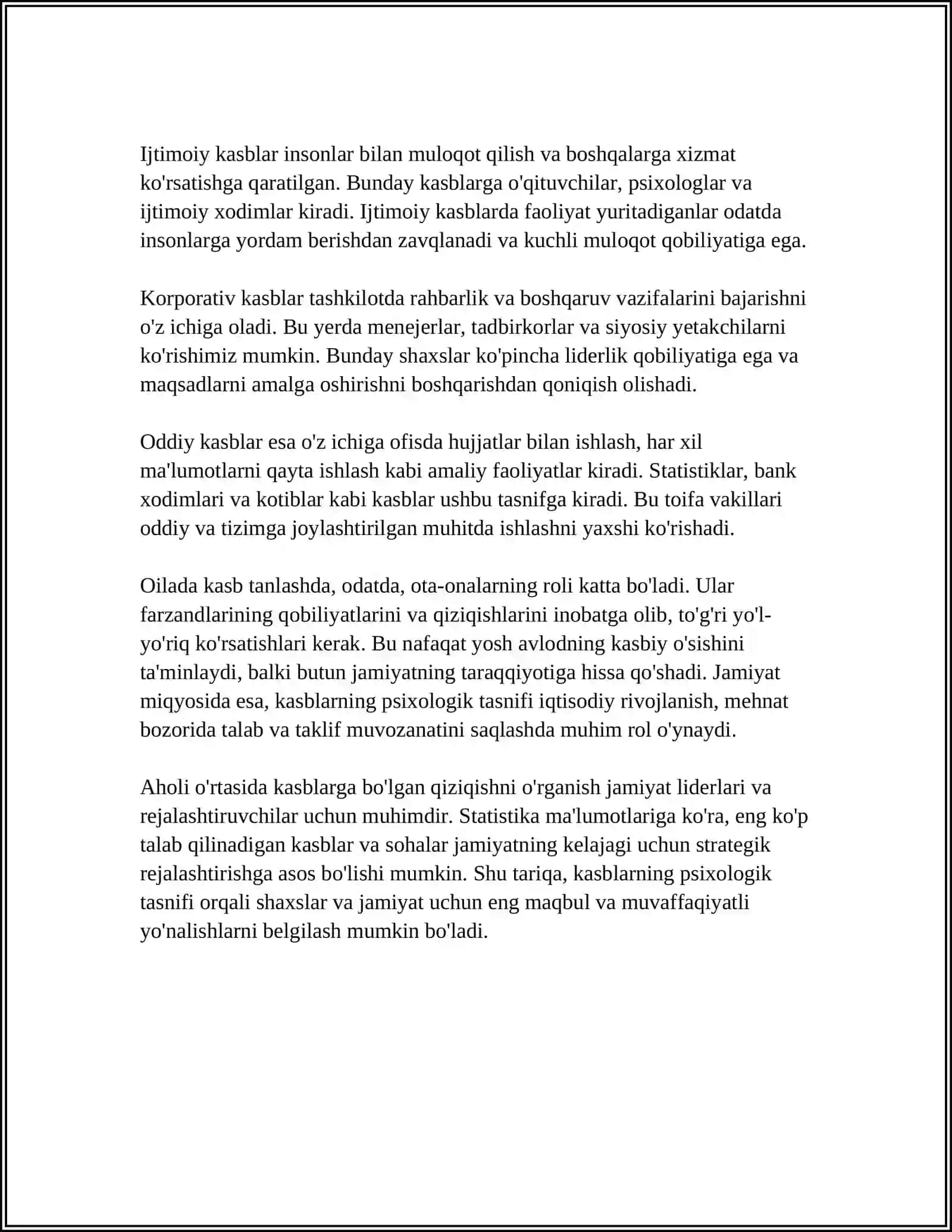 KASBLARNING PSIXOLOGIK TASNIFI 4