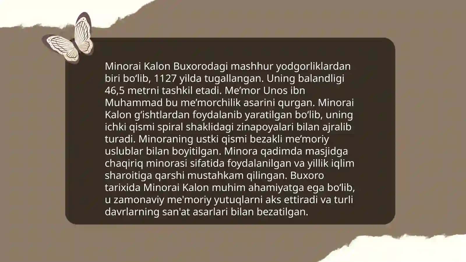 Minorai kalon tarixiy obidasi 4