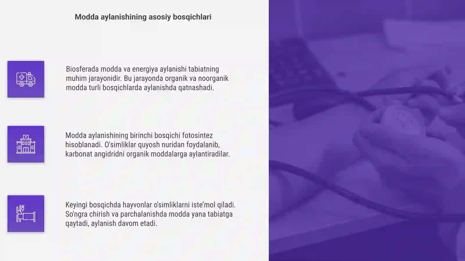 Biosferada modda va energiya aylanishi 4
