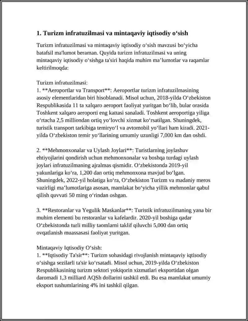 TURIZM INFRATUZILMASINING IQTISODIY SAMARADORLIGI 4