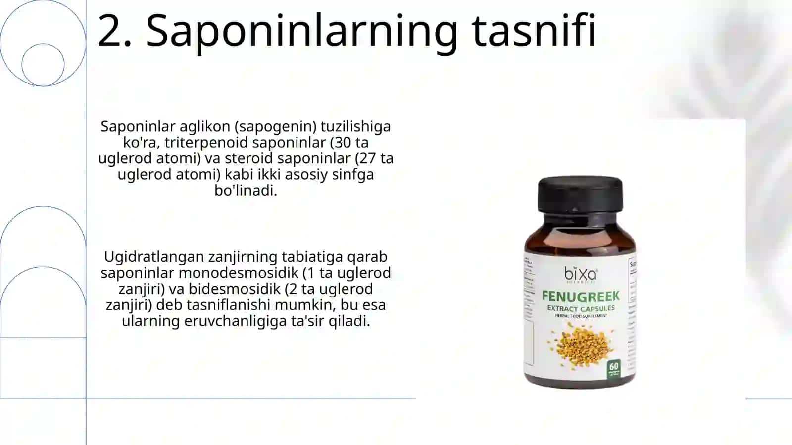 Saponinlarning tuzilishi 4