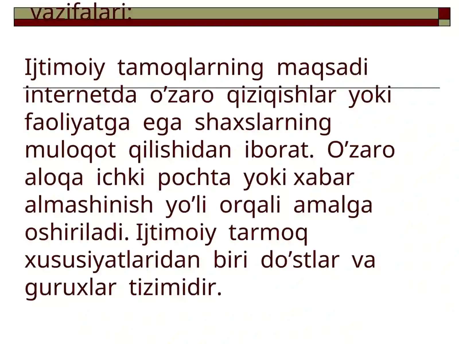 Ijtimoiy tarmoq 4