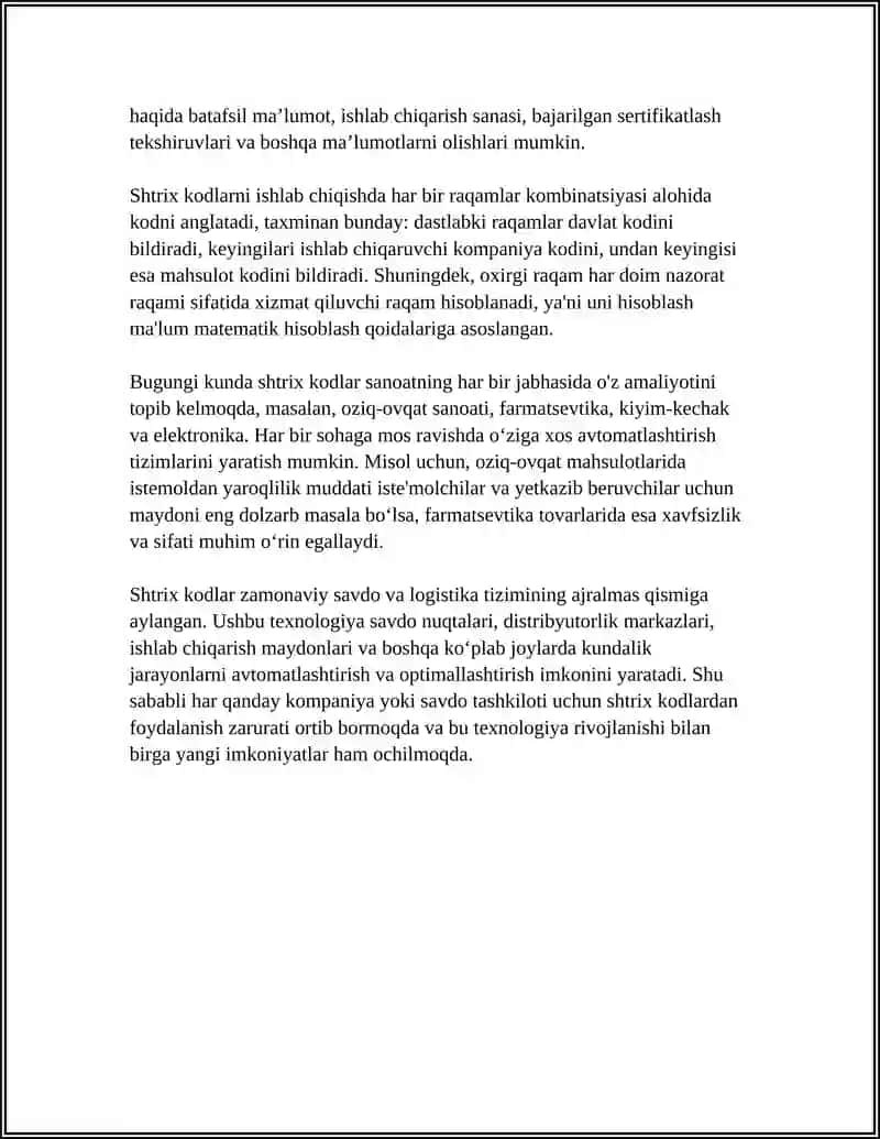 TOVARLARNING SHTRIX KODLARI 4