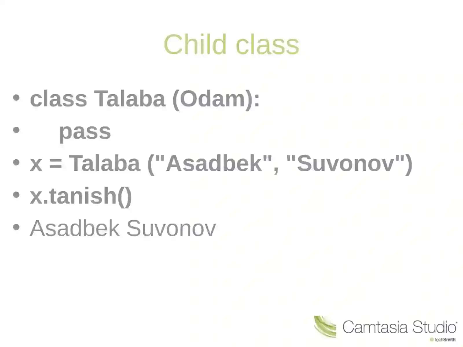 Vorislik tushunchasi 4