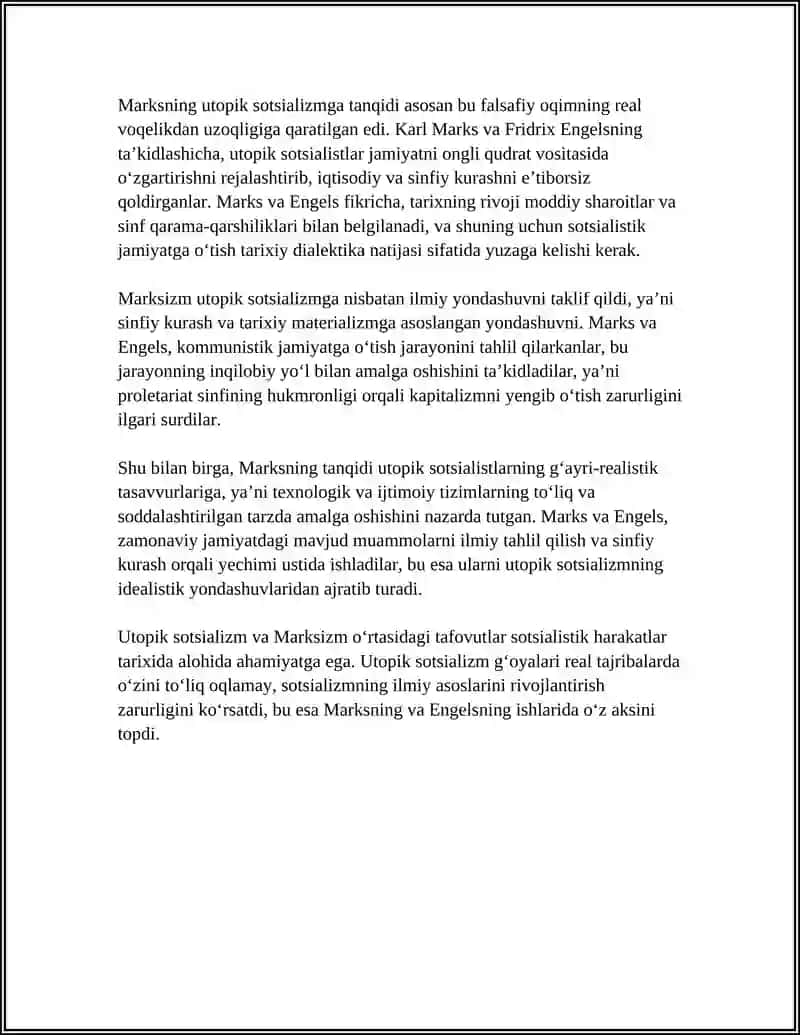 Utopiklar Marks va Radikalar 4