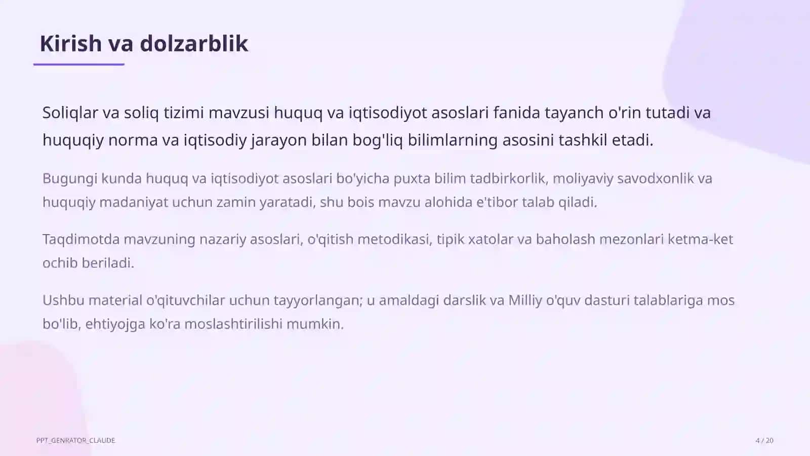 Soliqlar va soliq tizimi (10-sinf) 4