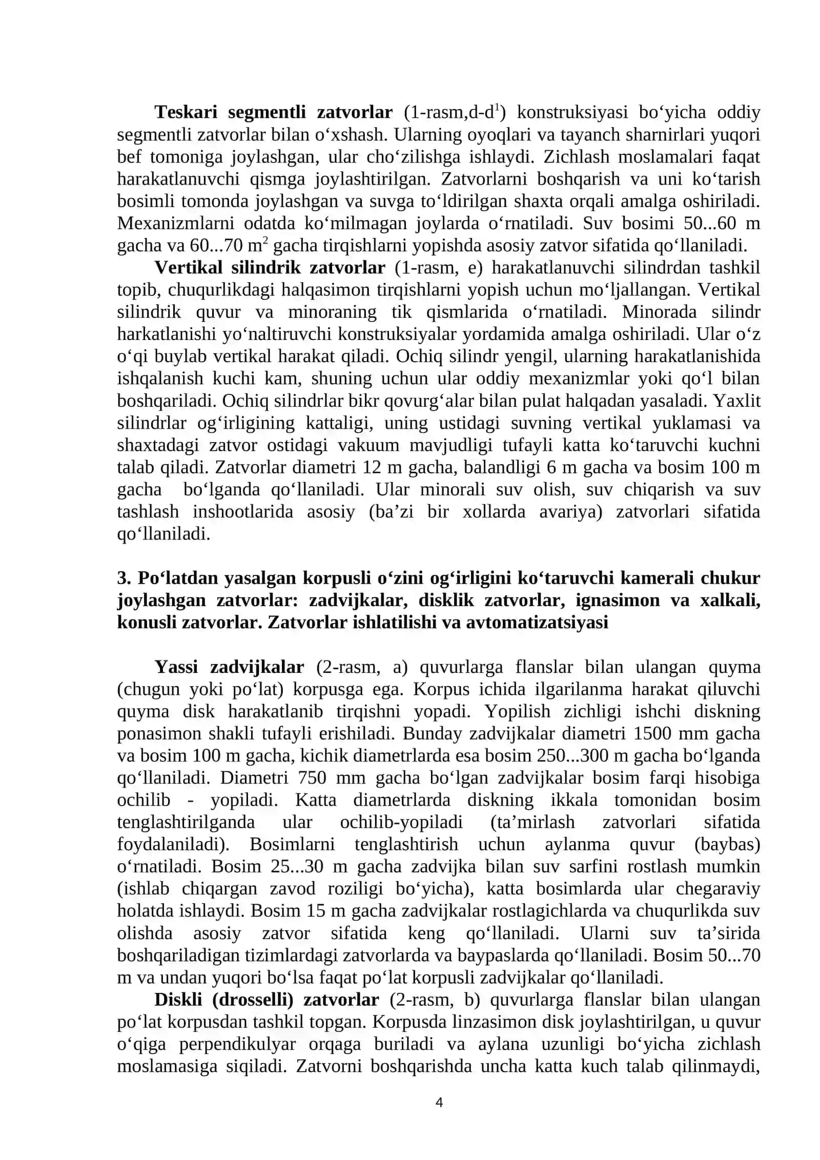 Chukur joylashgan oraliklardagi zatvorlar 4