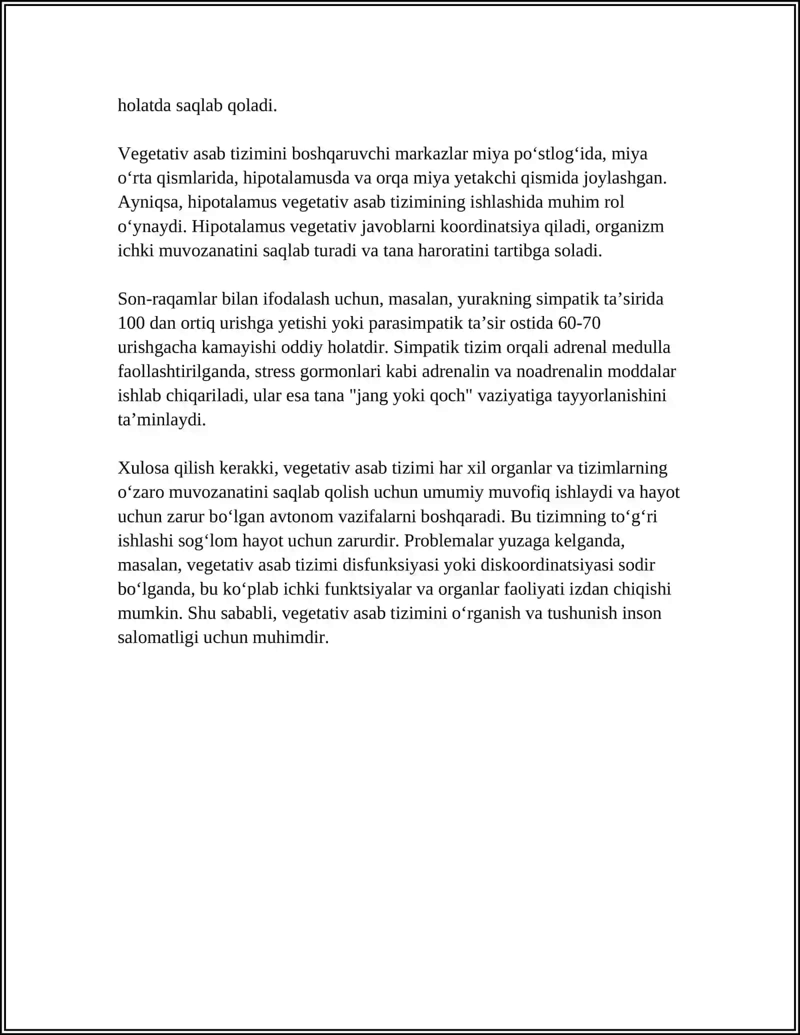 VEGETATIV ASAB TIZIMI ANATOMIYASI, FIZIOLOGIYASI, ZARARLANISH BELGILARI VA TEKSHIRISH USULLARI 4