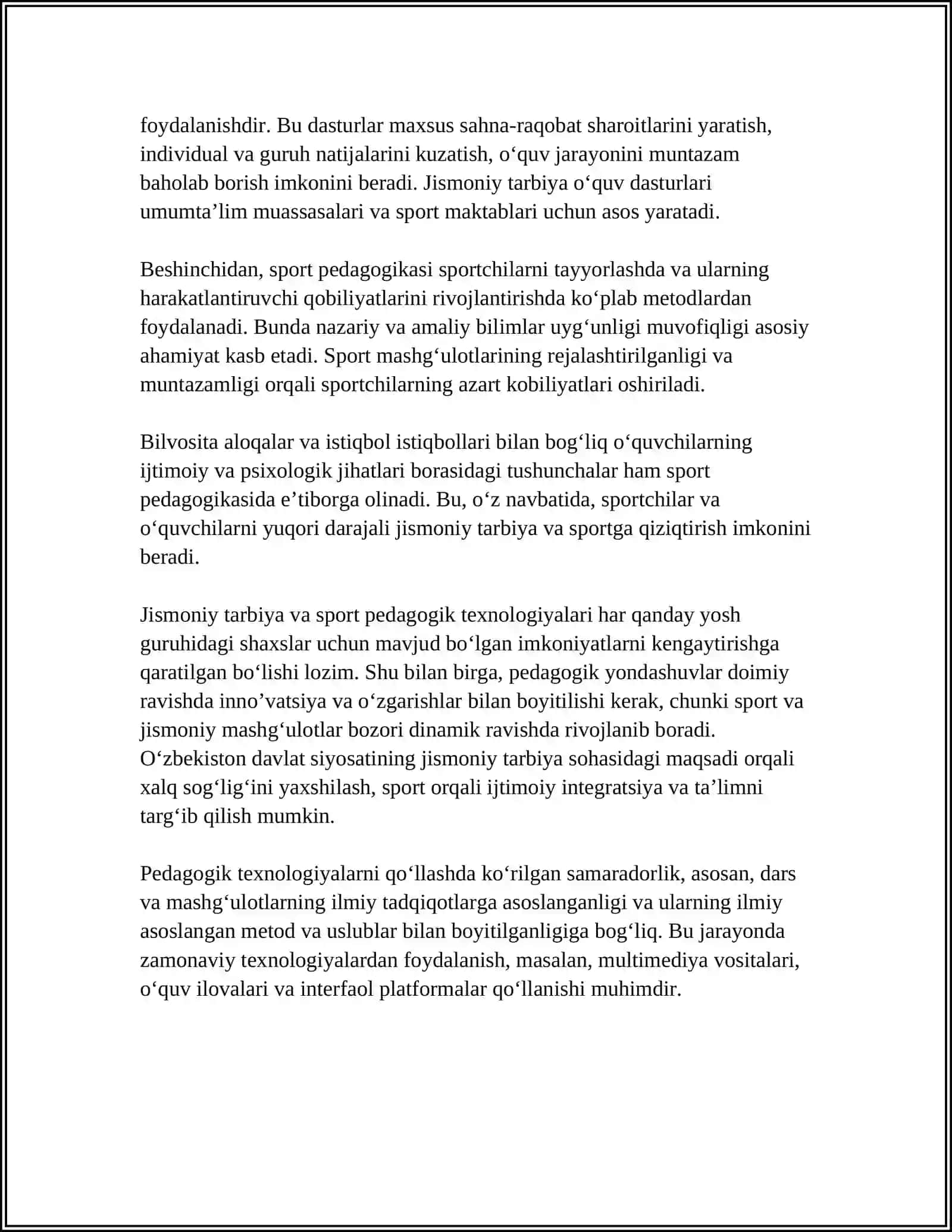 Jismoniy tarbiya va sport pedagogik texnologiyalari 4