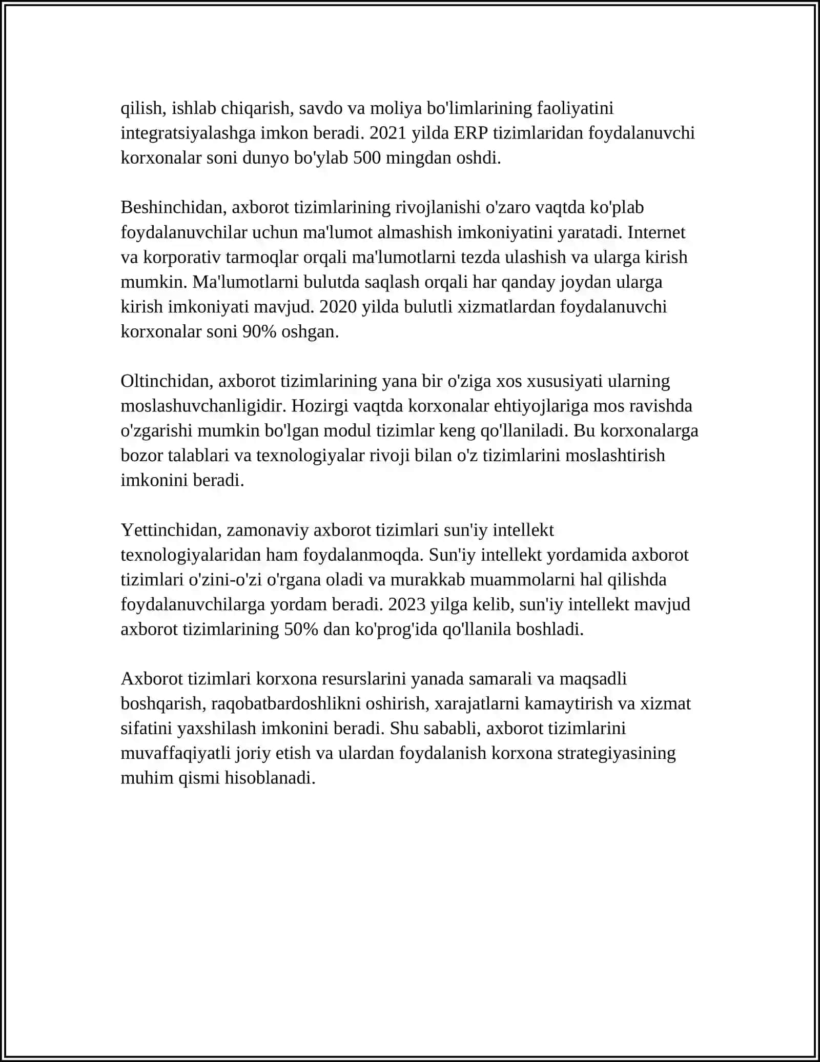 Axborot Tizimlari 4