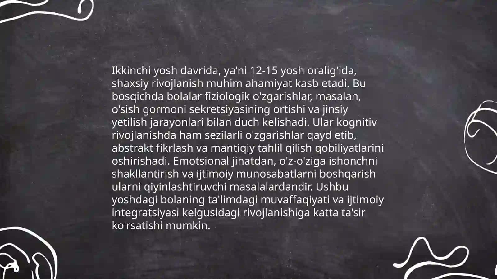 Yoshni davrlashtirish psixologiyasi 4