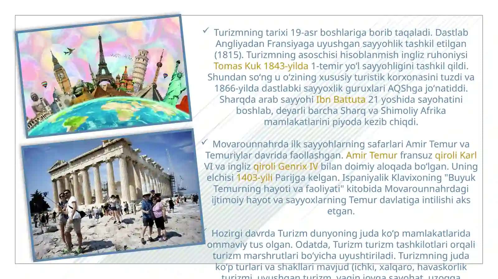 Mustaqil o’zbekistonda turizm soxasining rivojlanishi 4
