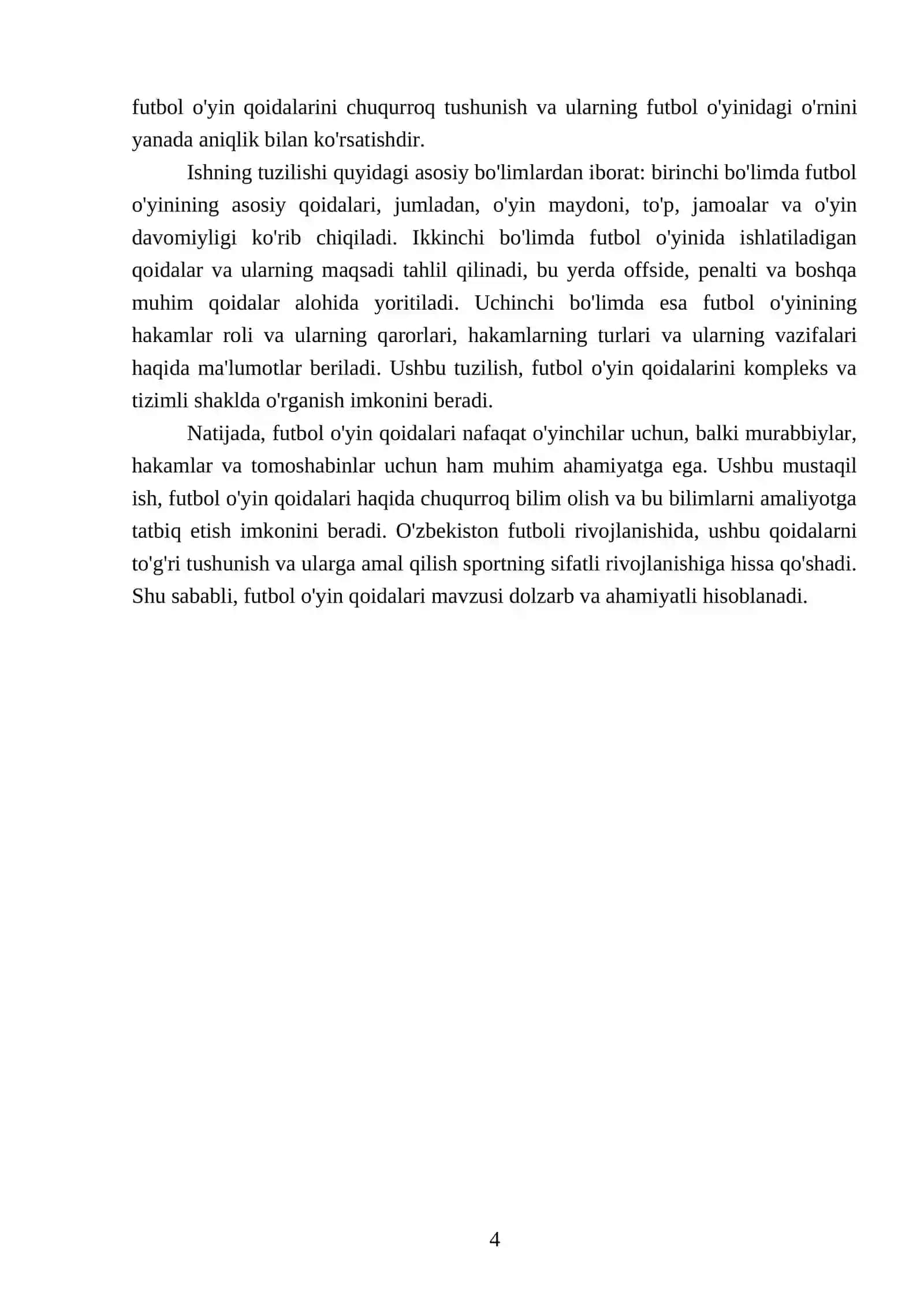 Futbol õyin qoidalari 4