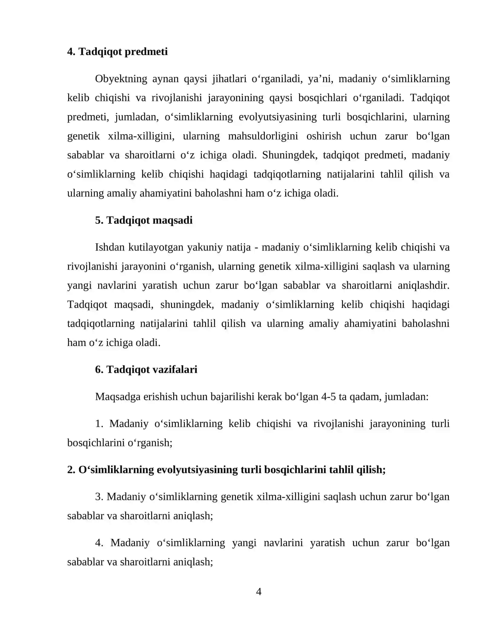 Madaniy oʻsimliklarning kelib chiqishi 4