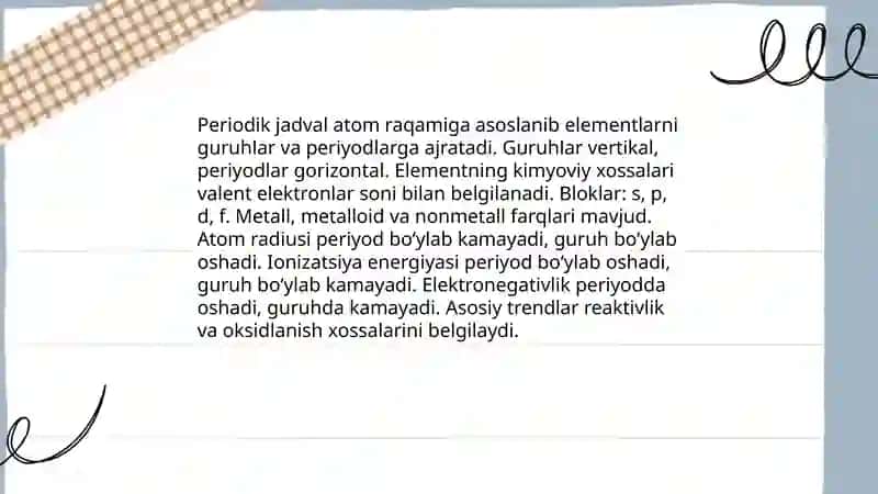 Kimyodan fakultativ mashgʻulotlar 4
