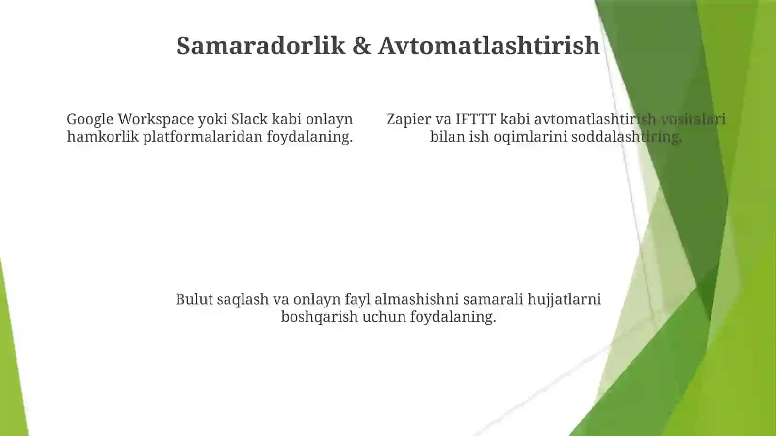Kasb faoliyatida internet texnologiyalarini qo‘llash 4