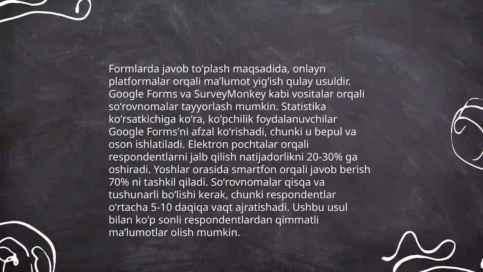 Google Meet formsda onlayn soʻrovnomalar hamda testlar yaratish 4