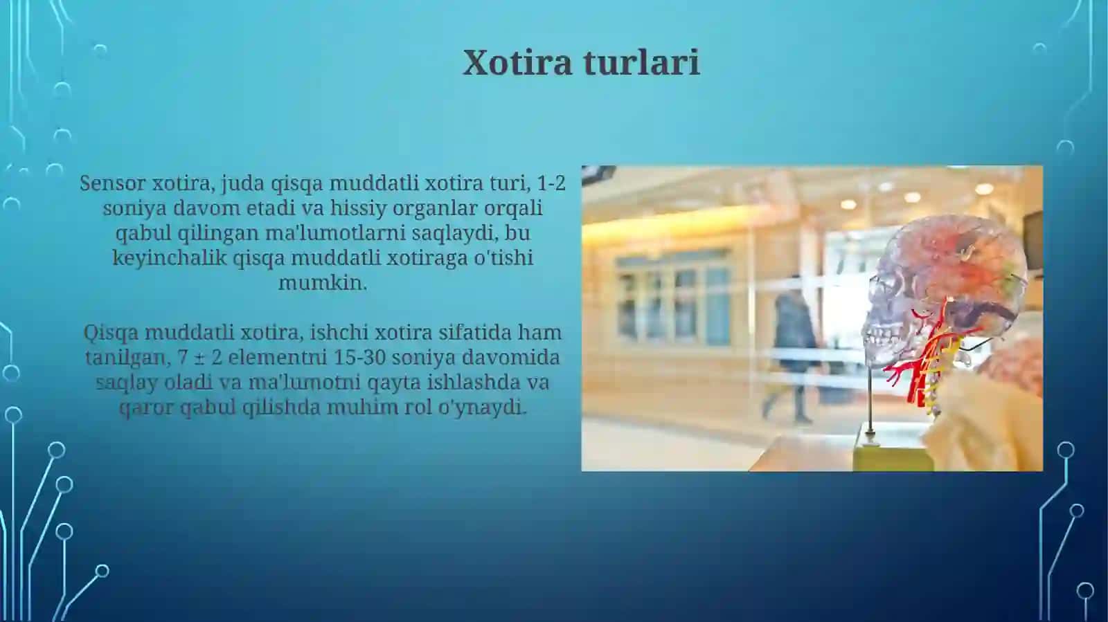 Kognitiv jarayonlar.Xotira 4