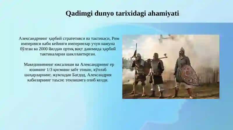 Makedoniyaning yuksalishi.Aleksandir istilolari va uning oqibatlari 4