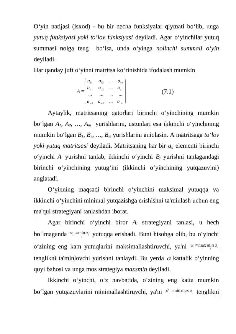 Matematik o'yinlar 4