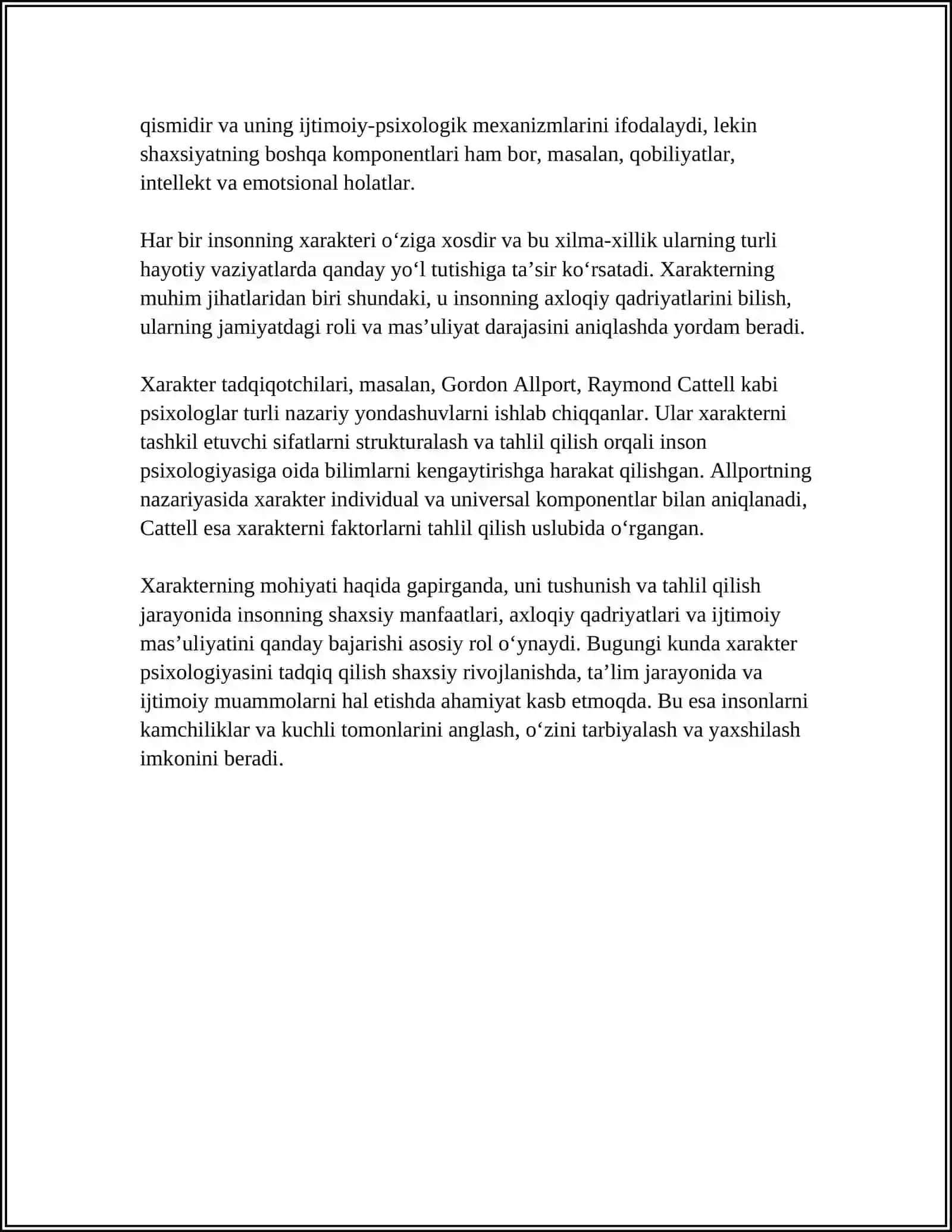 XARAKTER HAQIDA TUSHUNCHA 4