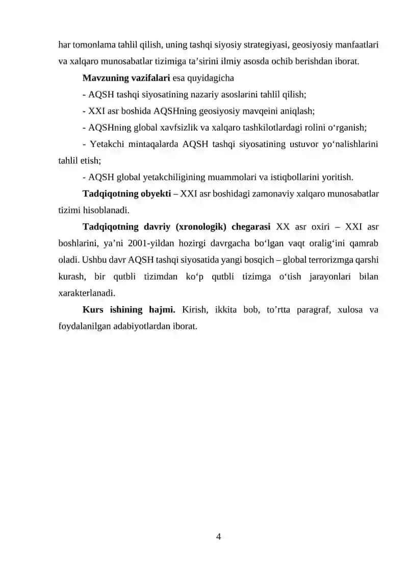 AQSHning XXI asr boshida tashqi siyosati 4