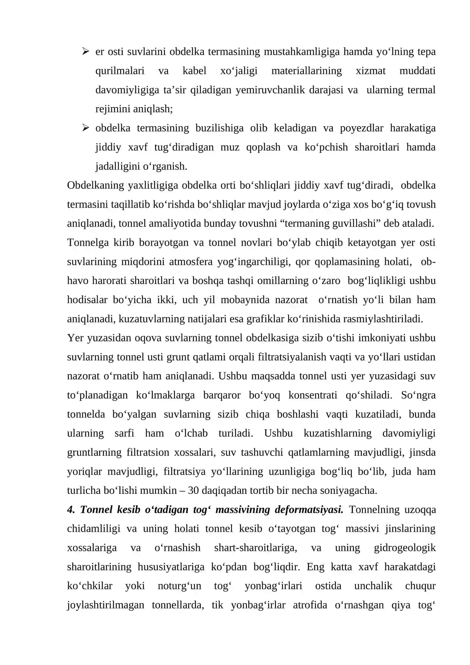 Tonnel inshootlari va uskunalarining texnik diagnostikasi 4