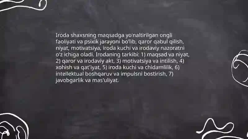 Shaxs va uning irodaviy sohasi 4