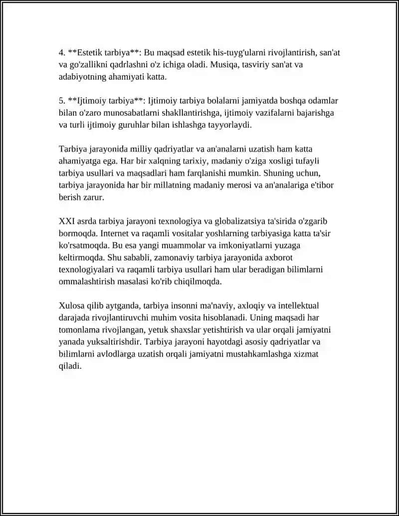 TARBIYANING MAQSAD VA VAZIFALARI 4