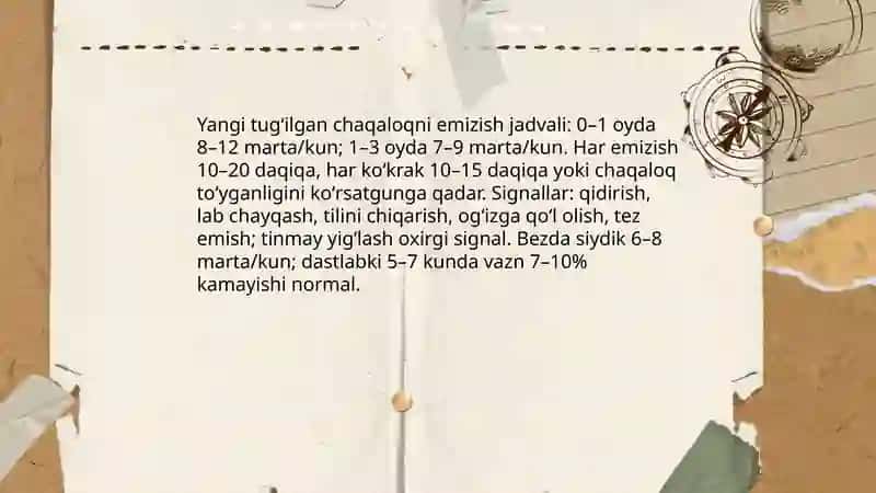 Uyda yangi tugʻilgan chaqaloqni parvarish qilish 4