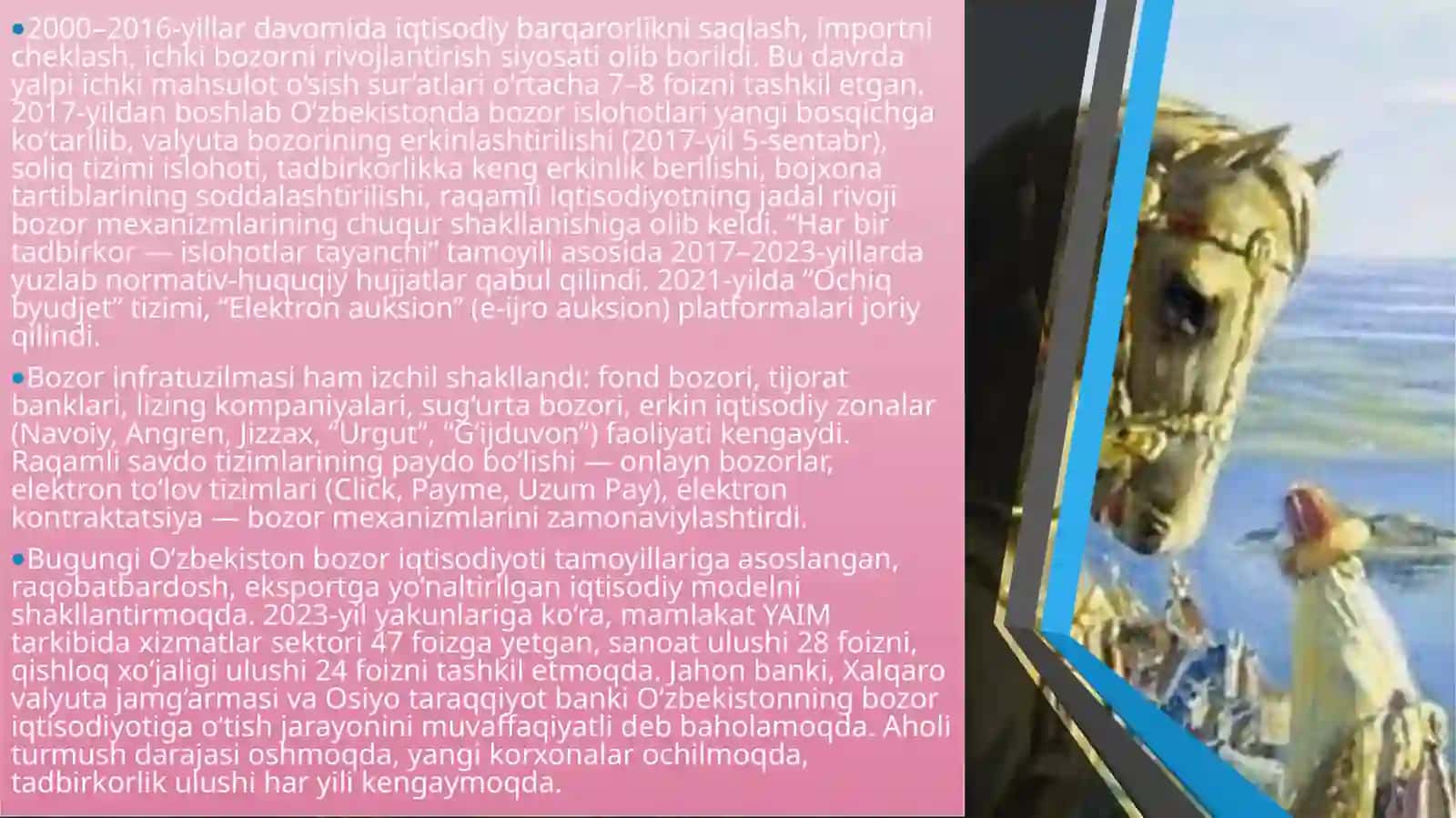 O‘zbekistonning bozor tarixi va uning shakllanishi 4