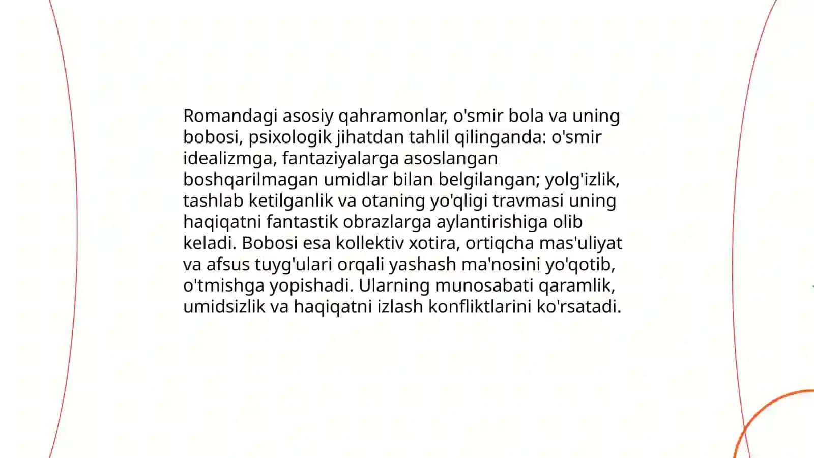 Oq kema: asosiy mavzulari va g'oyaviy markazi tahlili 4
