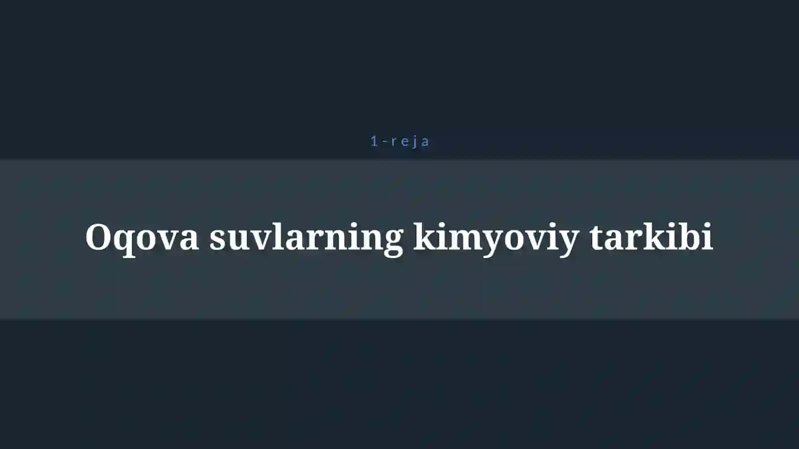 OQOVA SUVLARNI TOZALASH USULLARI 4
