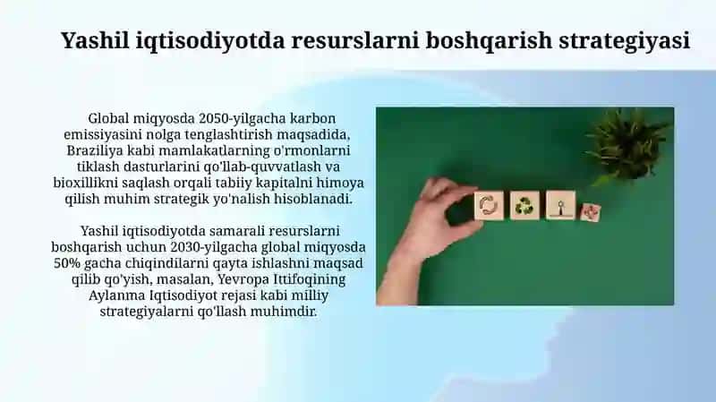 Yashil iqtisodda resurslarni cheklangani va cheklanmaganlari 4