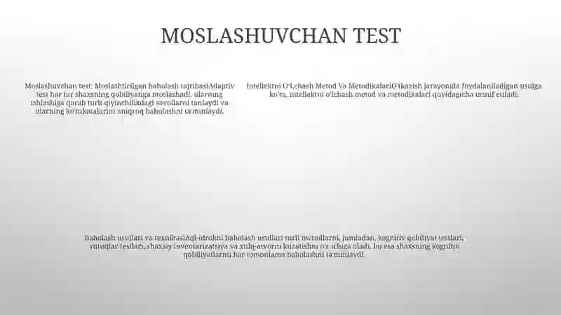 Intellektni OʻLchash Metod Va Metodikalari 4