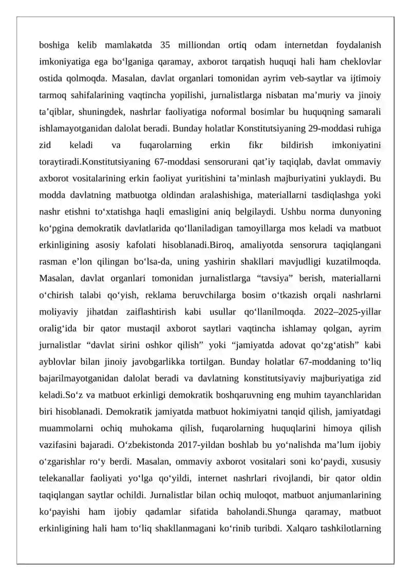 Ommaviy axborot vositalari erkinligi 4