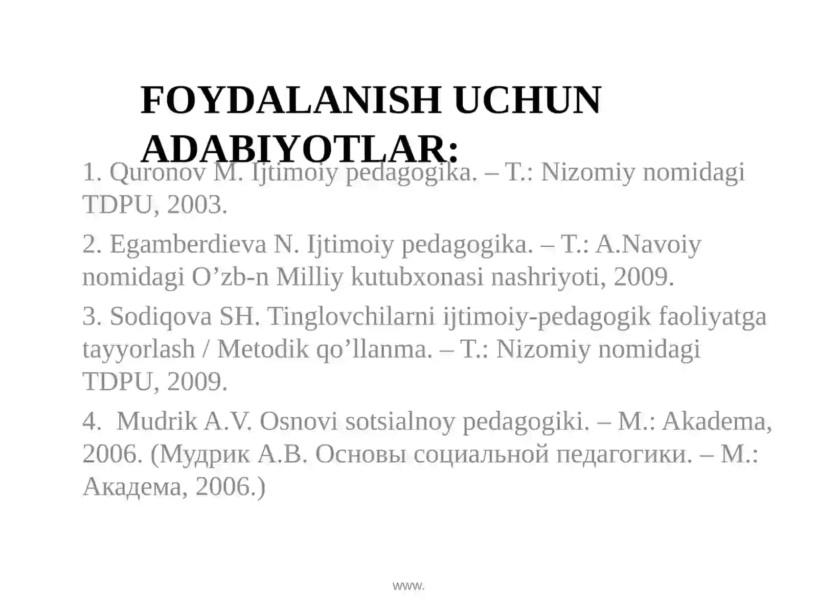 Oil bilan olib boriladigan ijtimoiy-pedagogik faoliyat 4